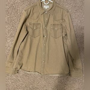 Tecovas Men’s Denim Button-Down Shirt — Size Large